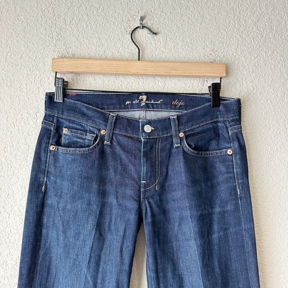 7 FOR ALL MANKIND Dojo Low Rise Flare Jeans Distressed *SEE DESC* - Picture 6 of 16